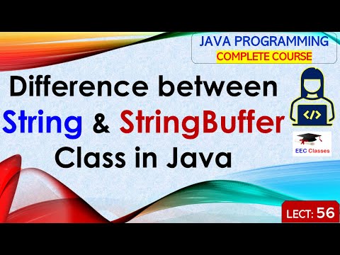 Difference between String and StringBuffer Class in Java | Java Lectures for Semester Exams in Hindi