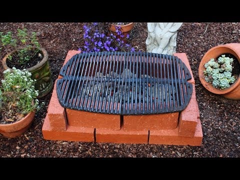 How to Make a Brick Grill - DIY Temporary Brick Hibachi Grill