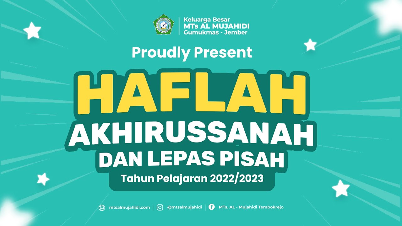 Live Stream Pembukaan Perjusami dan Pagelaran Wayang Kulit MTs Al Mujahidi Tembokrejo Gumukmas