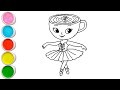Cute Ballerina Cappuccina Drawing, Painting and Coloring For Kids and Toddlers_Easy Art