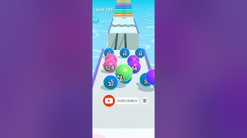 Ball Run 2048 Level 183 #shorts #gameplay #ballrun2048#shortsgame #shortsgames