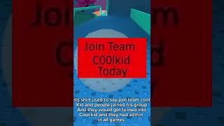 The story of cool kid #roblox