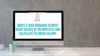 Write a Java program to input basic salary of an employee and calculate its Gross salary|| Class 12