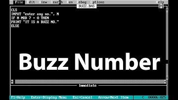 Determining a Buzz number |Qbasic For Beginners |By Hscp