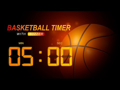 5 Minute Timer Basketball Buzzer , basketball background with Start and Finish Buzzer Sound HD Free!