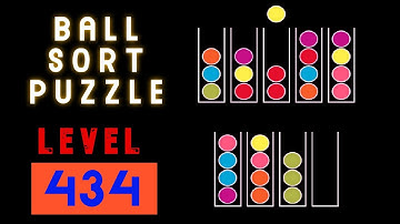 BALL SORT PUZZLE | LEVEL 434 ⚽🛸⚾🥍🏀🧶🥎🧩🧩🧩