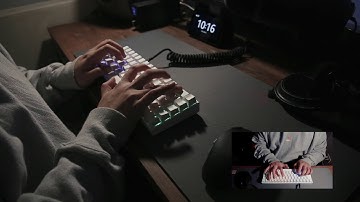 FFF Switches Sound Test (Lubed and Filmed) on a Tecware B68 Mechanical Keyboard