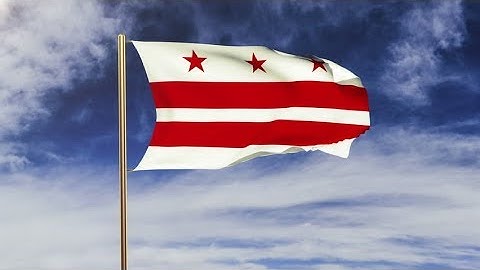 4K washington dc flag waving in the wind. Green screen, alpha matte. Loopable animation Stock video