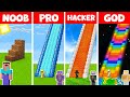 Minecraft NOOB vs PRO vs HACKER vs GOD: LONGEST STAIRCASE BUILD CHALLENGE in Minecraft / Animation