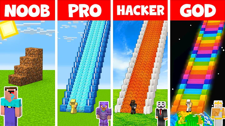 Minecraft NOOB vs PRO vs HACKER vs GOD: LONGEST STAIRCASE BUILD CHALLENGE in Minecraft / Animation