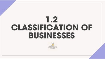 1.2 Classification of Businesses│CIE IGCSE Business Studies│EverythingIGCSE