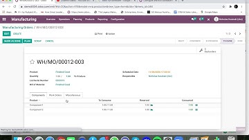 Odoo V14 - Manufacturing, Serial Numbers, and Quality Checks..