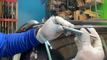 How to save windshield moldings on Infiniti QX80 by Alfredo’s Auto Glass repair in Corona CA