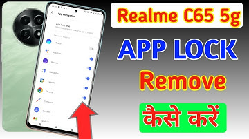 How to remove app lock in Realme c65 5g, Realme c65 5g me app lock kaise remove(hataye) kare