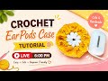 Crochet EarPods Case Tutorial LIVE | Easy & Cute Crochet Case for Beginners | 6 PM Live