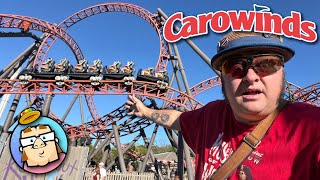 Riding Roller Coasters at Carowinds - Fury 325 - Thunder Striker - Copperhead Streak - Scarowinds
