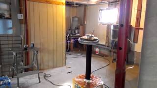 12000V 60mA synchronous rotary spark gap tesla coil