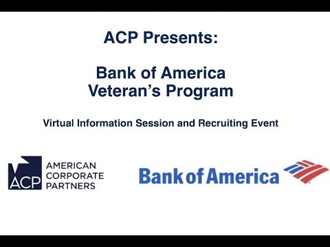 Bank of America Virtual Information Session and Recruiting Event