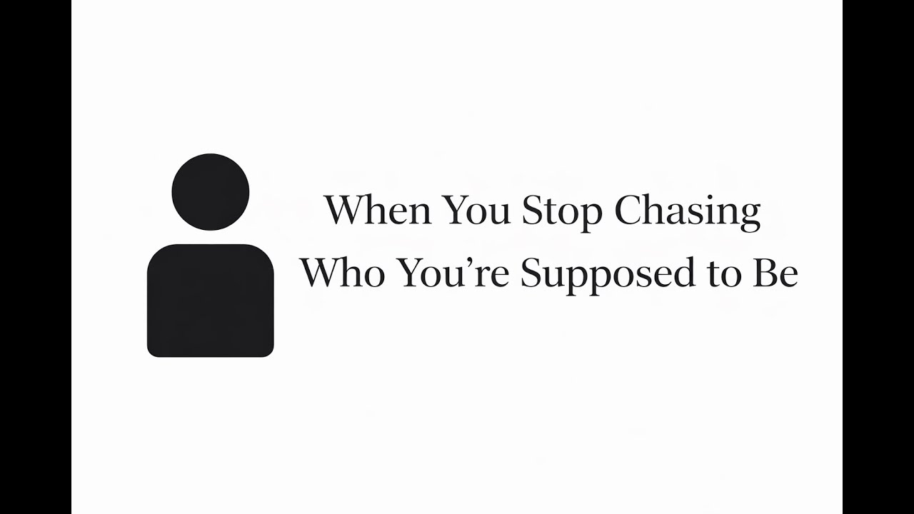When You Stop Chasing Who You’re Supposed to Be