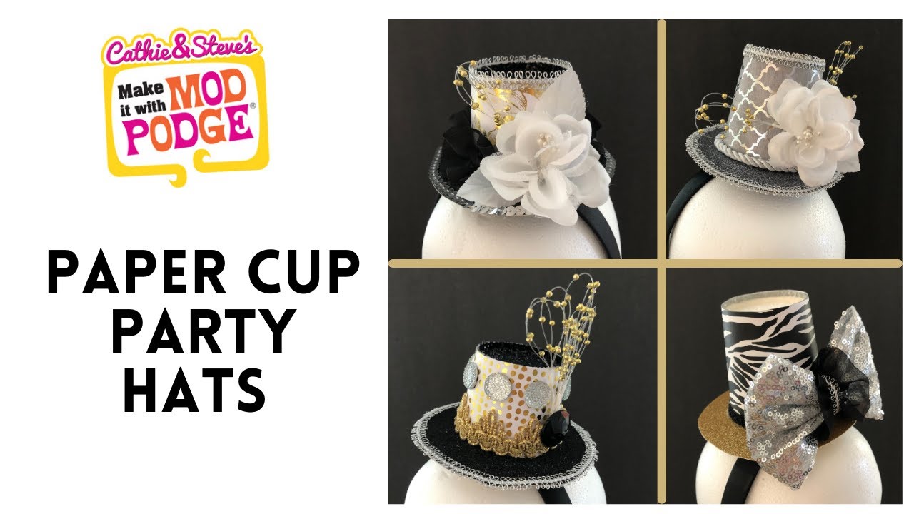 DIY Paper Cup Party Hats for NYE - YouTube