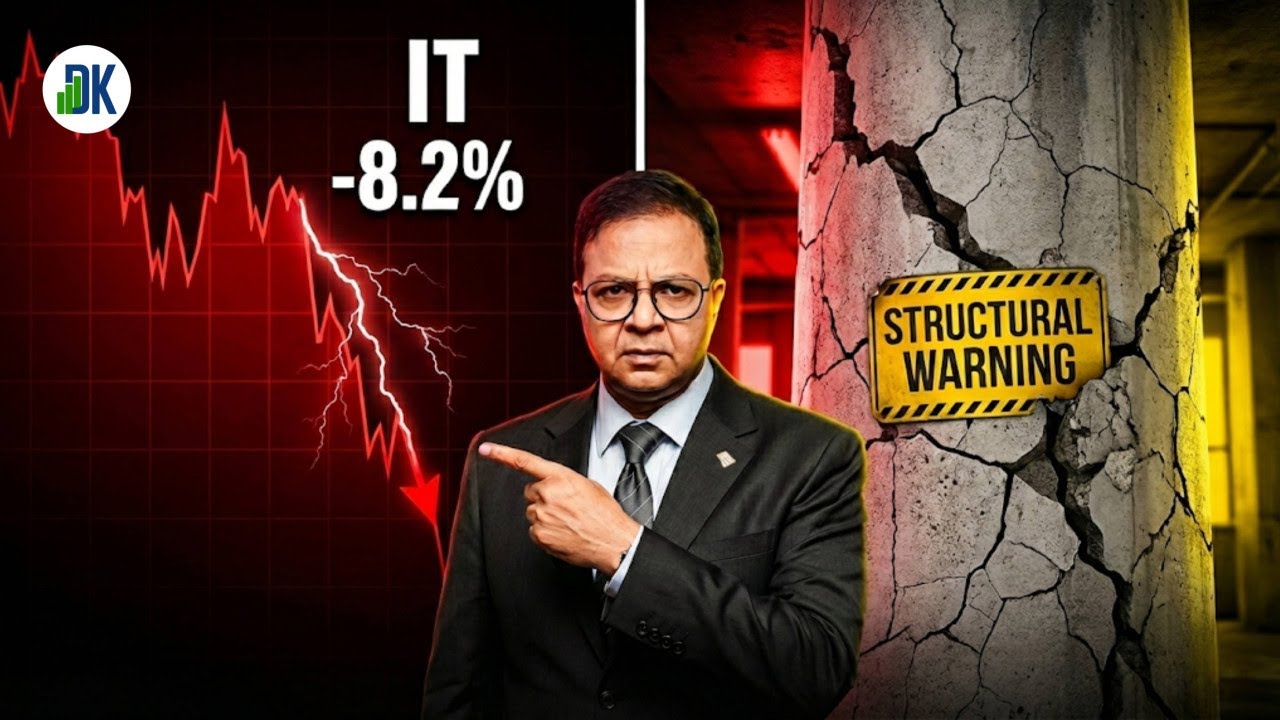 Nifty IT CRASHES -8% 📉: Is this the 2026 Structural Warning? | DK Sinha ...