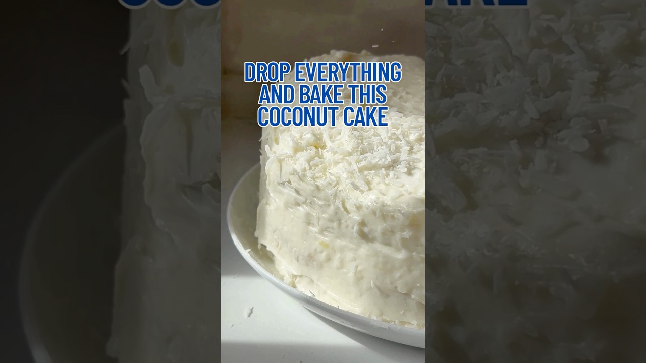 Easy Coconut Cake with Pineapple Filling and Creamy Frosting