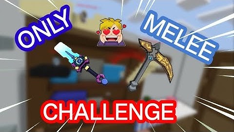 "ONLY MELEE CHALLENGE" In BAS!🤩  [Blockman Go Build And Shoot]