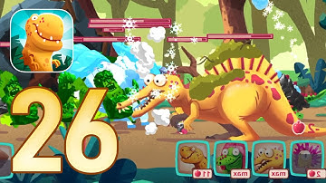 Dino Bash: Gameplay Walkthrough Part 26 - Spino Vs Enemy! (iOS, Android)