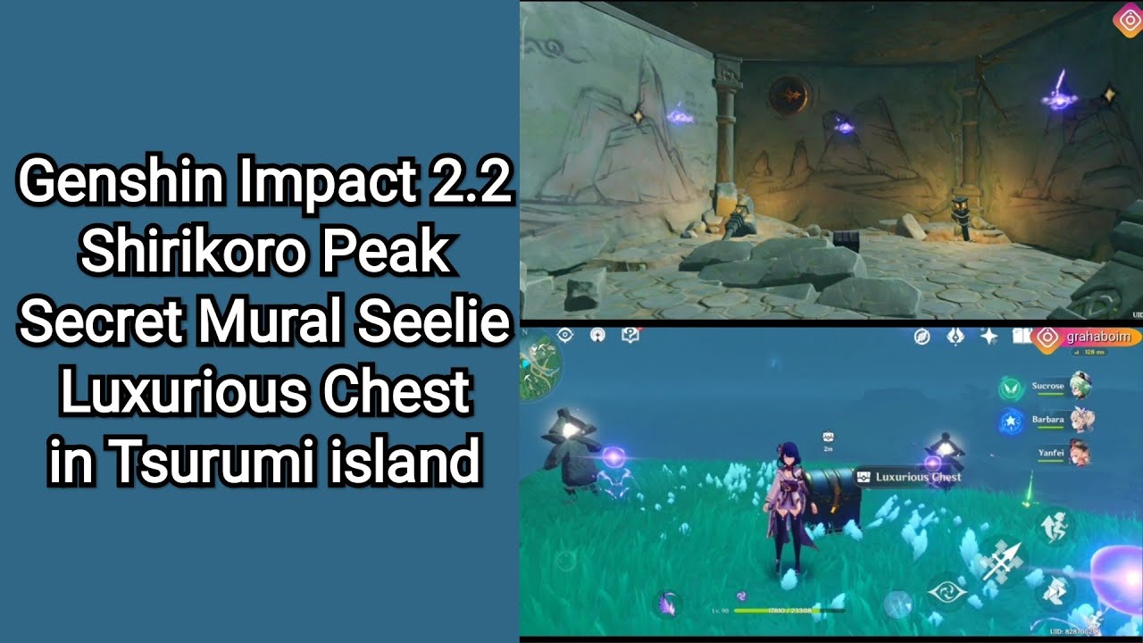 Genshin Impact 2.2 Shirikoro Peak Secret Mural Seelie Luxurious Chest