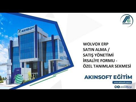 WOLVOX ERP Satın Alma / Satış Yönetimi - İrsaliye Formu - Özel Tanımlar
