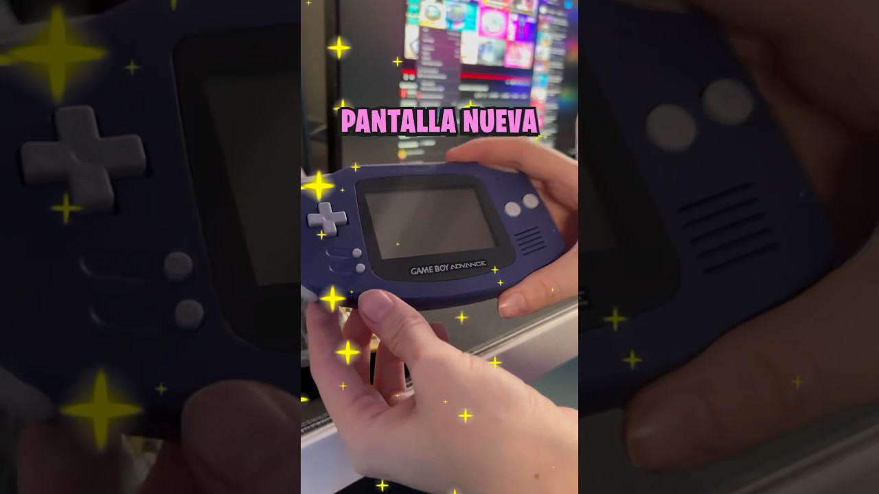 Cambiamos la mica rayada de nuestro #GameBoyAdvance por una nueva de vidrio ✨  #GBA #Retro #Nintendo