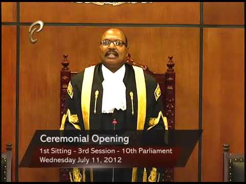 Ceremonial Opening - 3rd Session - 10th Parliament - July 11, 2012