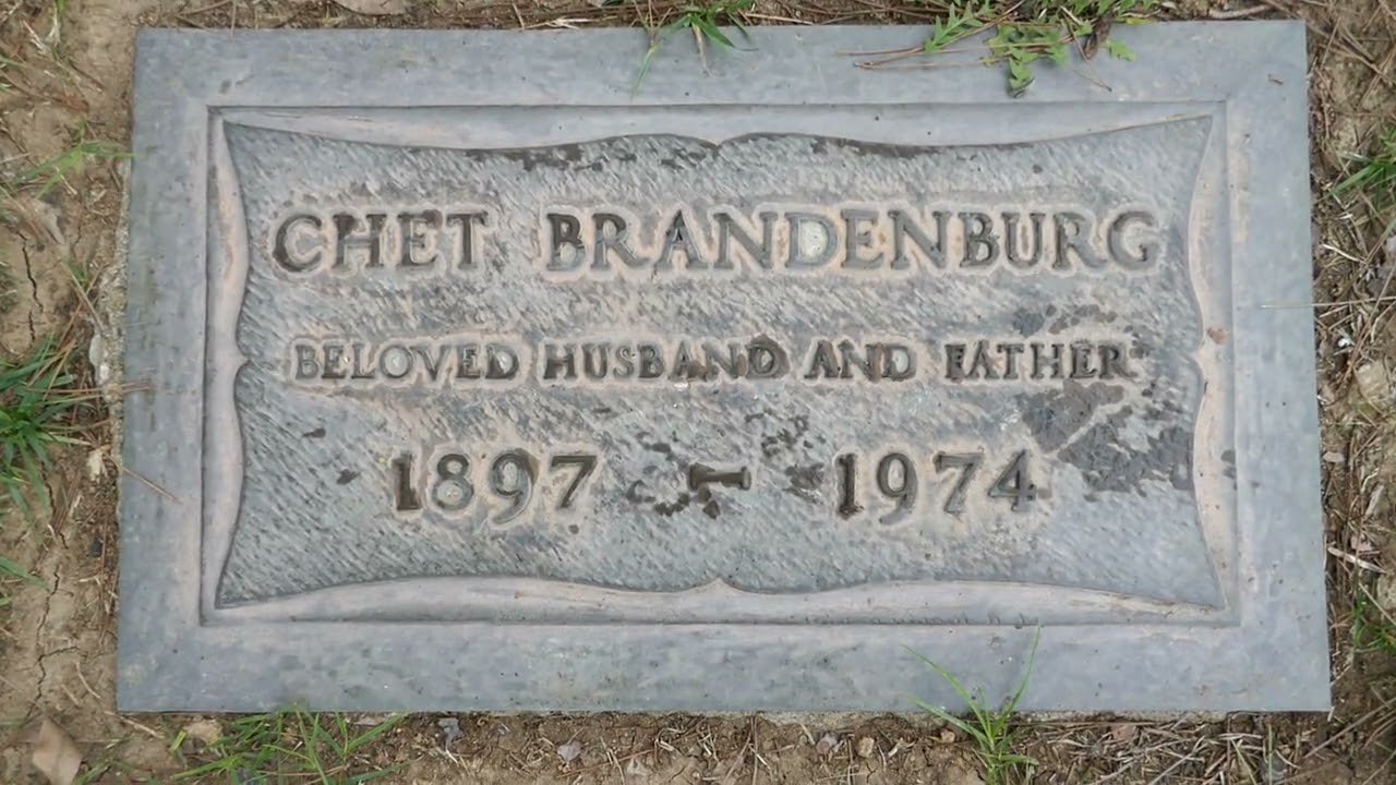 Actor Chet Brandenburg Grave Forest Lawn Cemetery Los Angeles California USA January 19, 2022