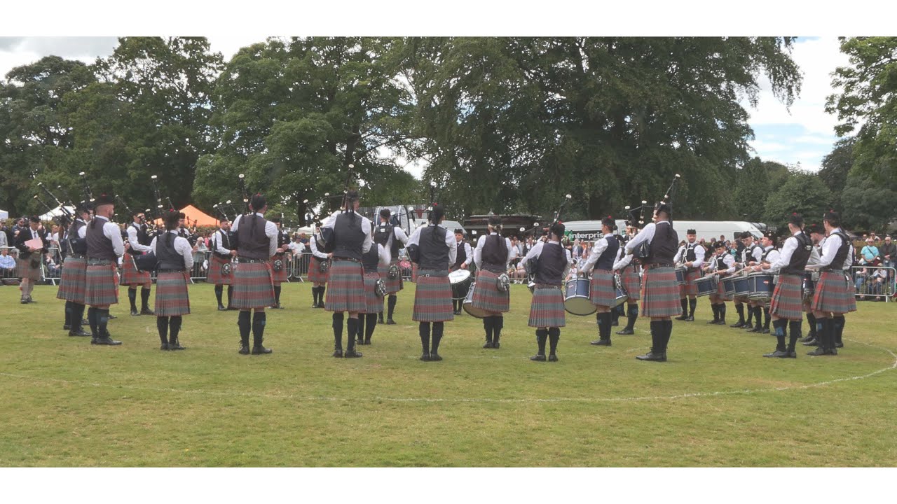 Benjamin Samuel Drummond flies free with Shotts at the 2024 Scottish Pipe Band Championships
