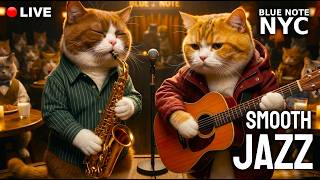 🔴 Broadcasting 24/7 from Blue Note 🎷 Smooth Jazz Around the Clock | Jazz Meowlody