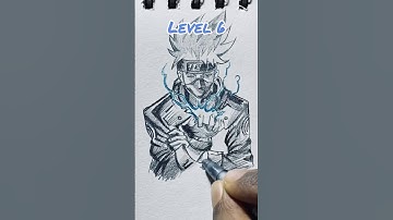 How to draw kakashi in different levels #art #animeeart #anime