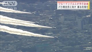 ブルーインパルス　パラ開会式に向け予行訓練(2021年8月22日)