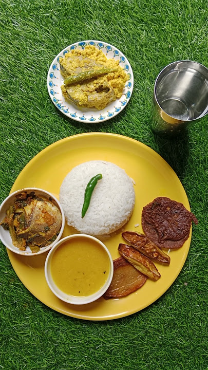 Lunch thali for guests l অতিথি আপ্যায়নের থালি। #shorts