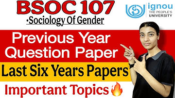 BSOC 107| Previous Years Question Paper| Paper Analysis & Discussion|Ignou classes by Nisha| IGNOU