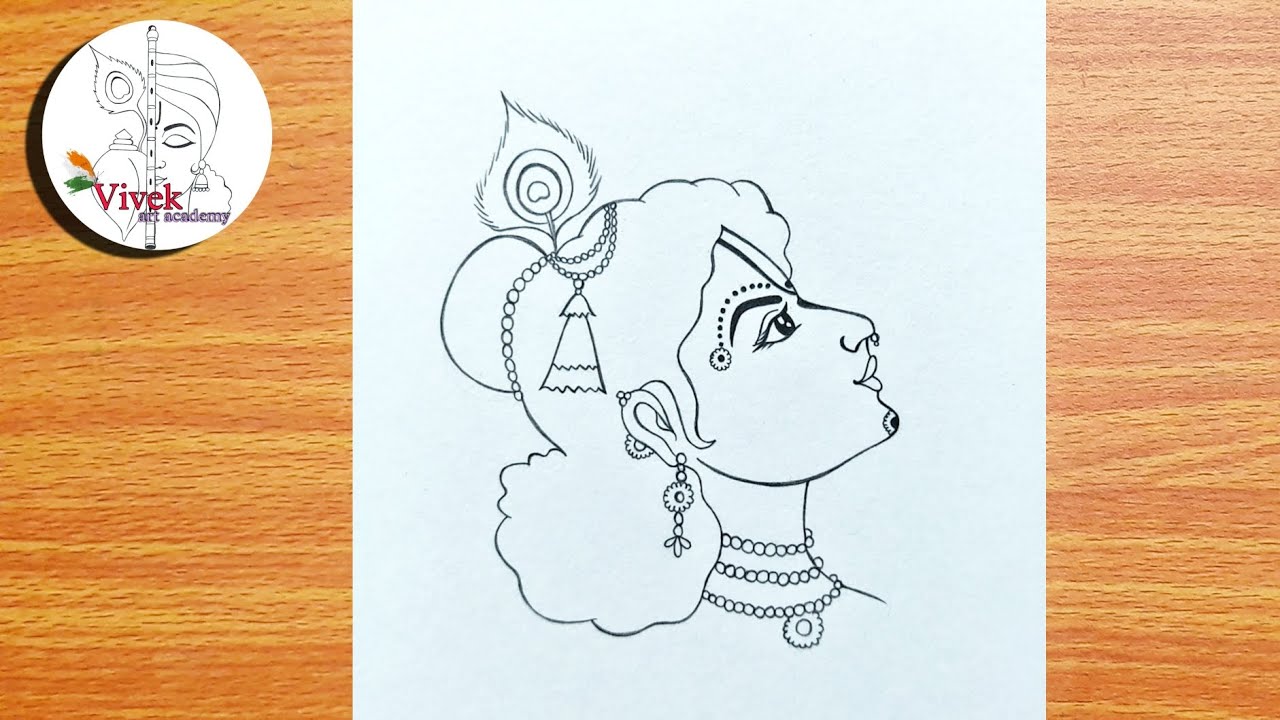 Easy Lord Shree Krishna Drawing Step by Step | Shree Krishna ...