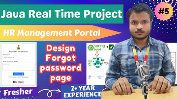 HR Management Portal | Lecture 5 | Create Forgot Password page in SpringBoot | CS Final Year Project