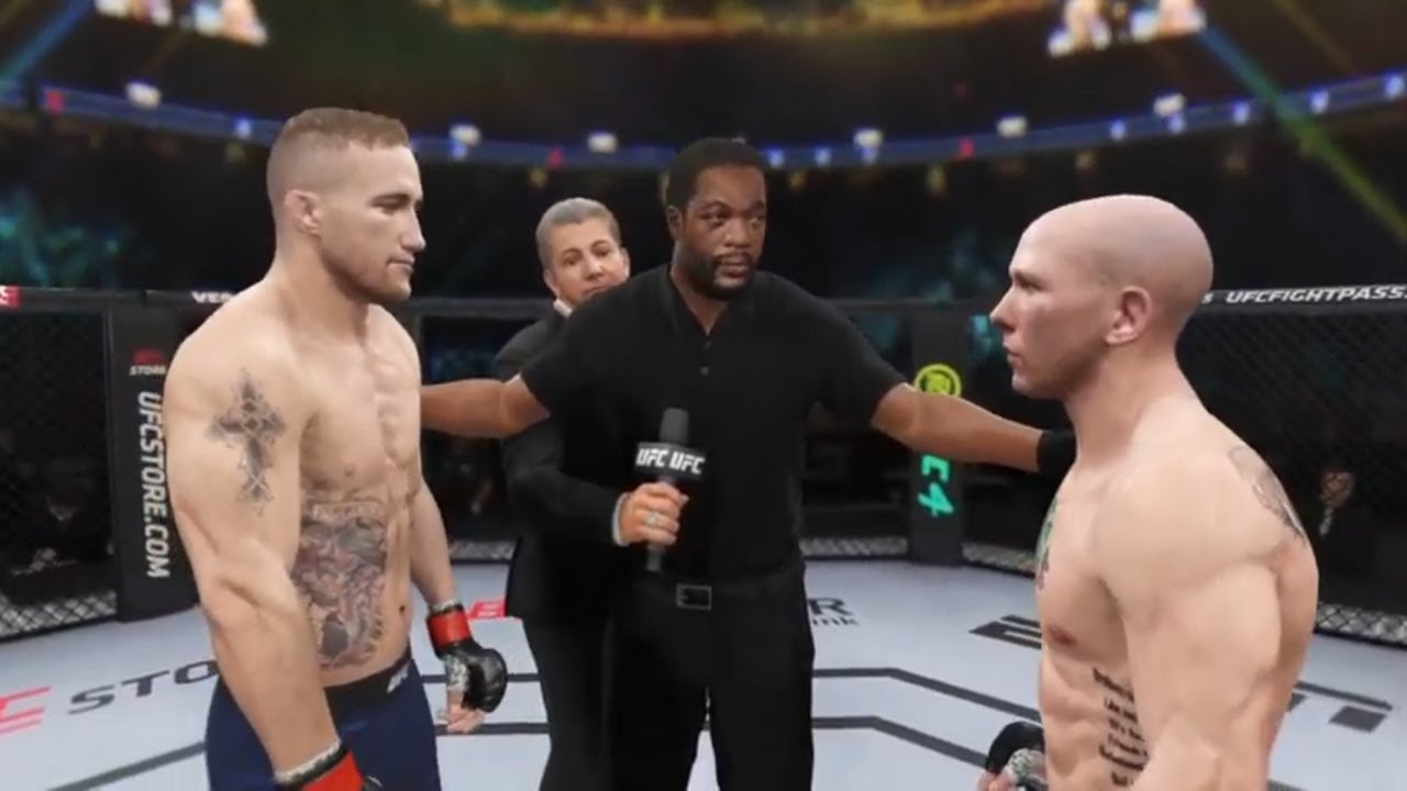 Justin Gaethje vs Josh Emmett UFC 4 Simulation (AI)