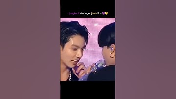 jungkook staring at jimin lips 👀 #jikookmoment #jikook #kookmin #jimin #jungkook #jungji #areyousure