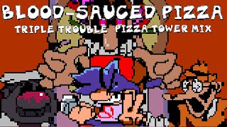 BLOOD-SAUCED PIZZA | Triple Trouble Pizza Tower mix | FNF Sonic.exe pizza tower Remix (+FLP)