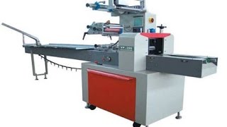 Horizontal Wrapping Machines For Cookies Automatic Pillow Packager With PLC Controlled