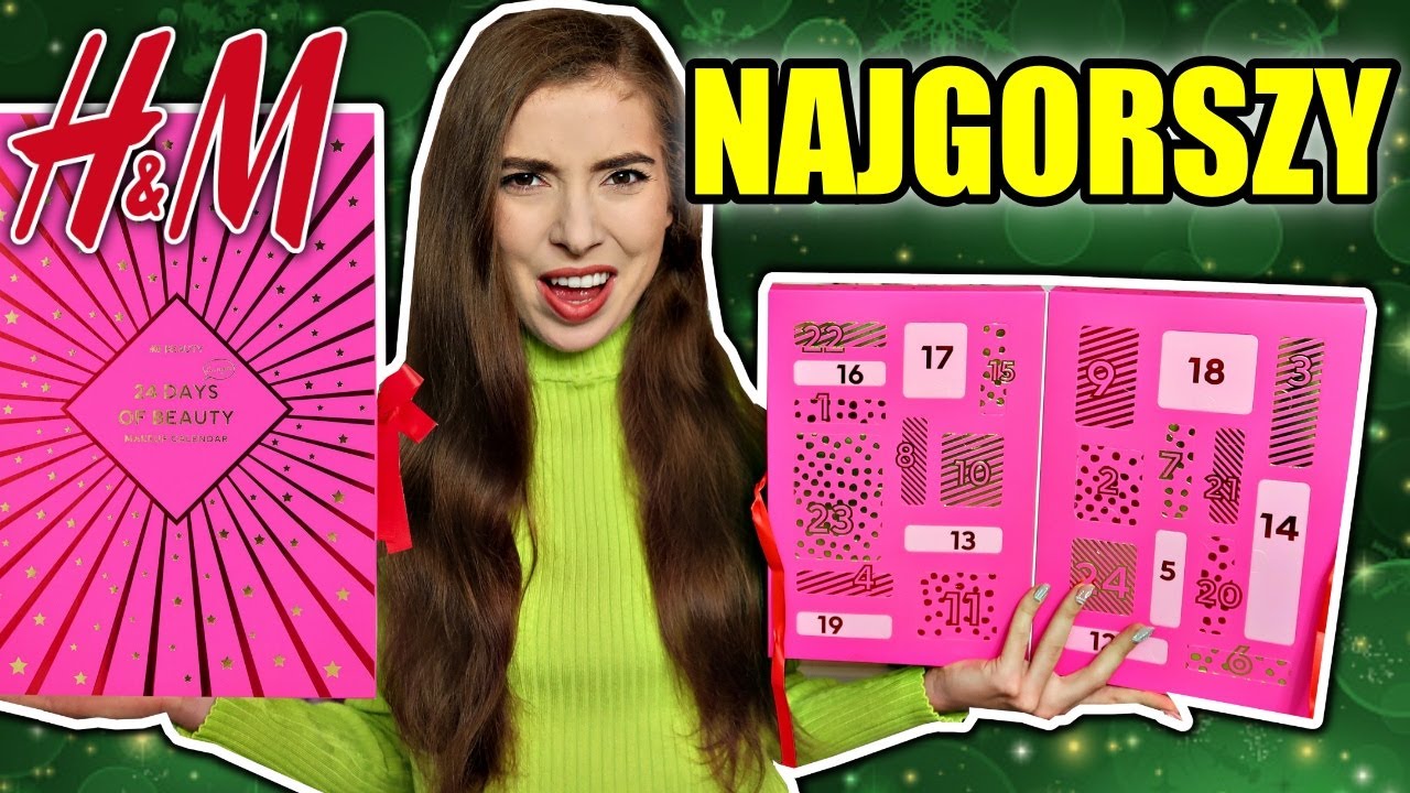 NAJGORSZY KALENDARZ ADWENTOWY H&M 2022 Z KOSMETYKAMI DO MAKIJAŻU I GlamPaula