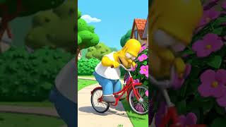 Homer rides a bike #funny #simson #ai