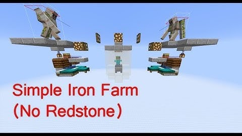 Simple 1.14.3 Iron Farm (No Redstone).  Works in 1.14.4 with small changes shown by Docm77