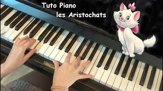 TUTO PIANO ] Les aristochats / dessin animé (niveau 2) - YouTube