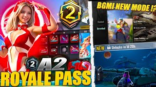 A2 Royale Pass 1 -100 Rewards | BGMI New Mode is Coming | New Respawn System - All New Features !